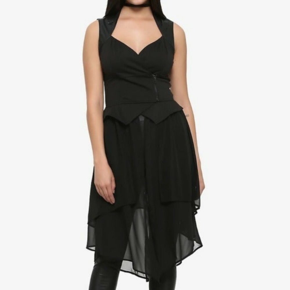 Maleficent Dress Vest Disney Sleeping Beauty NWT Hot Topic Black Goth